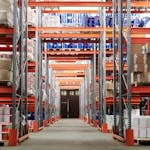 Inventory Management Warehouse with Concrete Floors